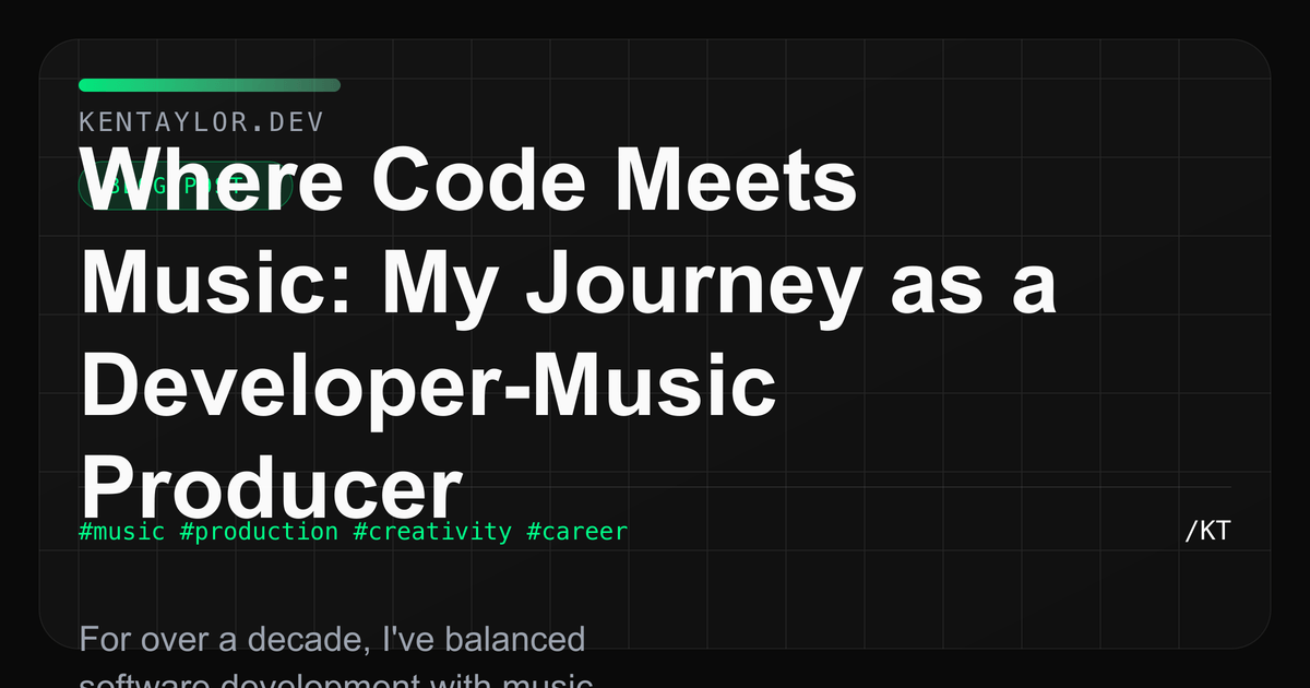 Where Code Meets Music: My Journey as a Developer-Music Producer cover image